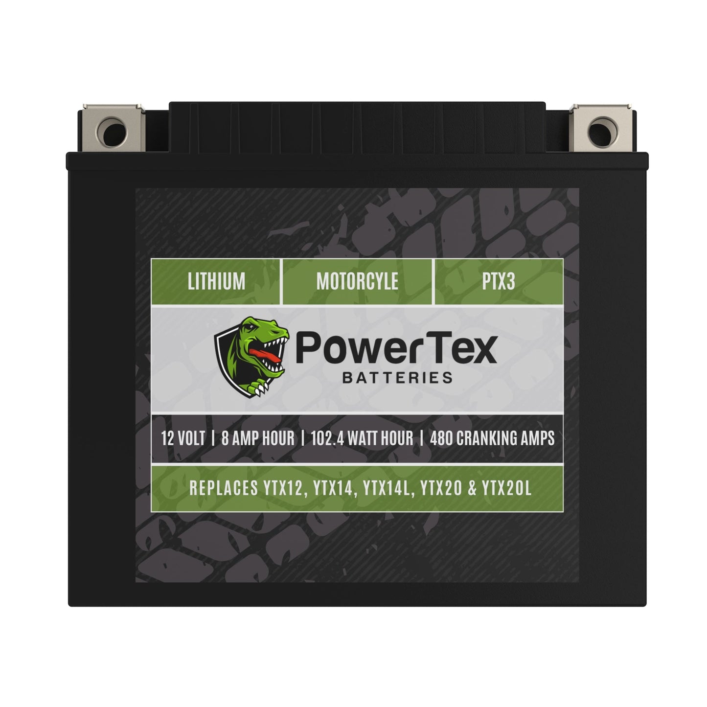 PowerTex Batteries YTX16-BS LiFePO4 Lithium Iron Phosphate Motorcycle Battery