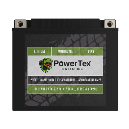 PowerTex Batteries YTX16-BS LiFePO4 Lithium Iron Phosphate Motorcycle Battery
