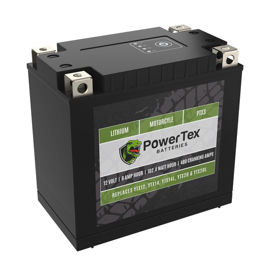 PowerTex Batteries GYZ16H LiFePO4 Lithium Iron Phosphate Motorcycle Battery