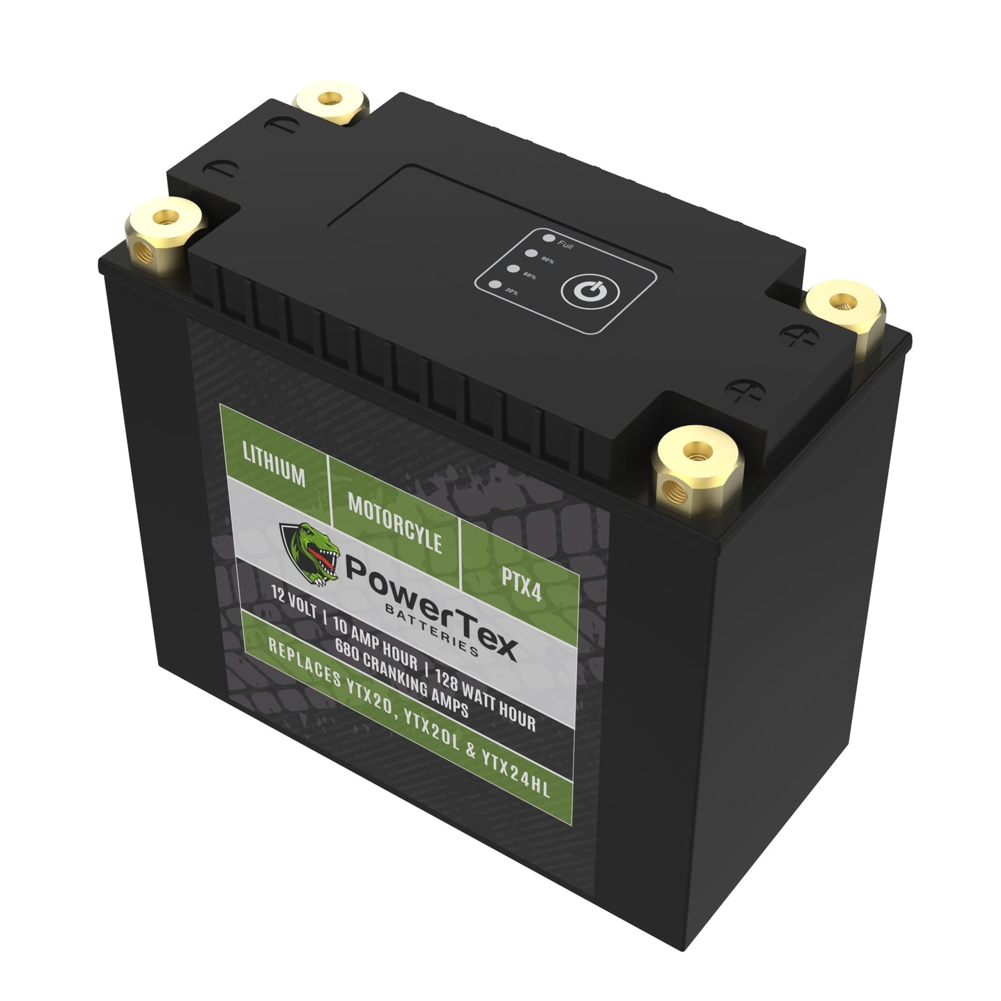 PowerTex Batteries YTX20HL-BS LiFePO4 Lithium Iron Phosphate Motorcycle Battery