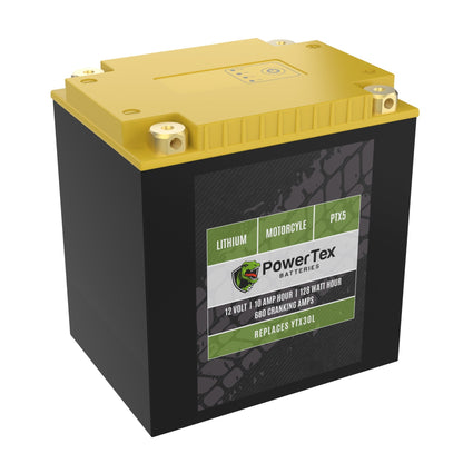 PowerTex 1993 BMW K75RT ABS Lithium Battery Replacement YTX30L-BS LiFePO4 For Motorcyle - PTX30L-12