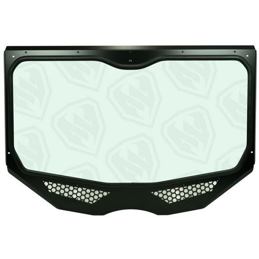 Moto Armor Can-Am Maverick X3 Full Glass Windshield for VOODOO Cage - MA-VOODOOX3-WS-GLS-BLK-Y