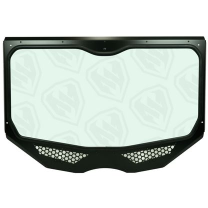 Moto Armor Can-Am Maverick X3 Full Glass Windshield for VOODOO Cage - MA-VOODOOX3-WS-GLS-BLK-Y