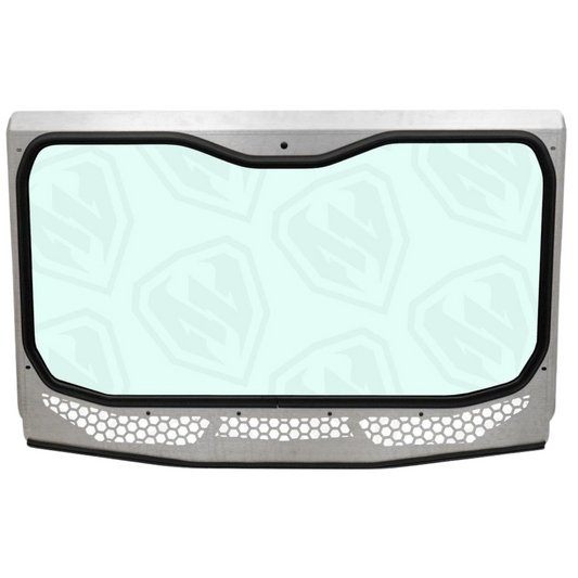 Moto Armor Kawasaki KRX Full Glass Windshield for VOODOO Cage - MA-VOODOOKRX-WS-GLS-BLK-Y