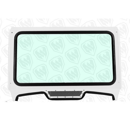Moto Armor Polaris RZR TURBO S/ XP 1000 Glass Windshield for CAGEWRX Super Shorty Cage (2018+) - MA-CWSS19-WS-GLS-WHT-C-N
