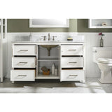 Legion Furniture WLF2136-W 36 Inch White Finish Sink Vanity Cabinet with Carrara White Top