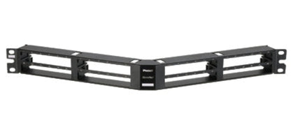 Panduit QN Patch Panel, Angled, 48 Port, 1 RU - QAPP48HDBL