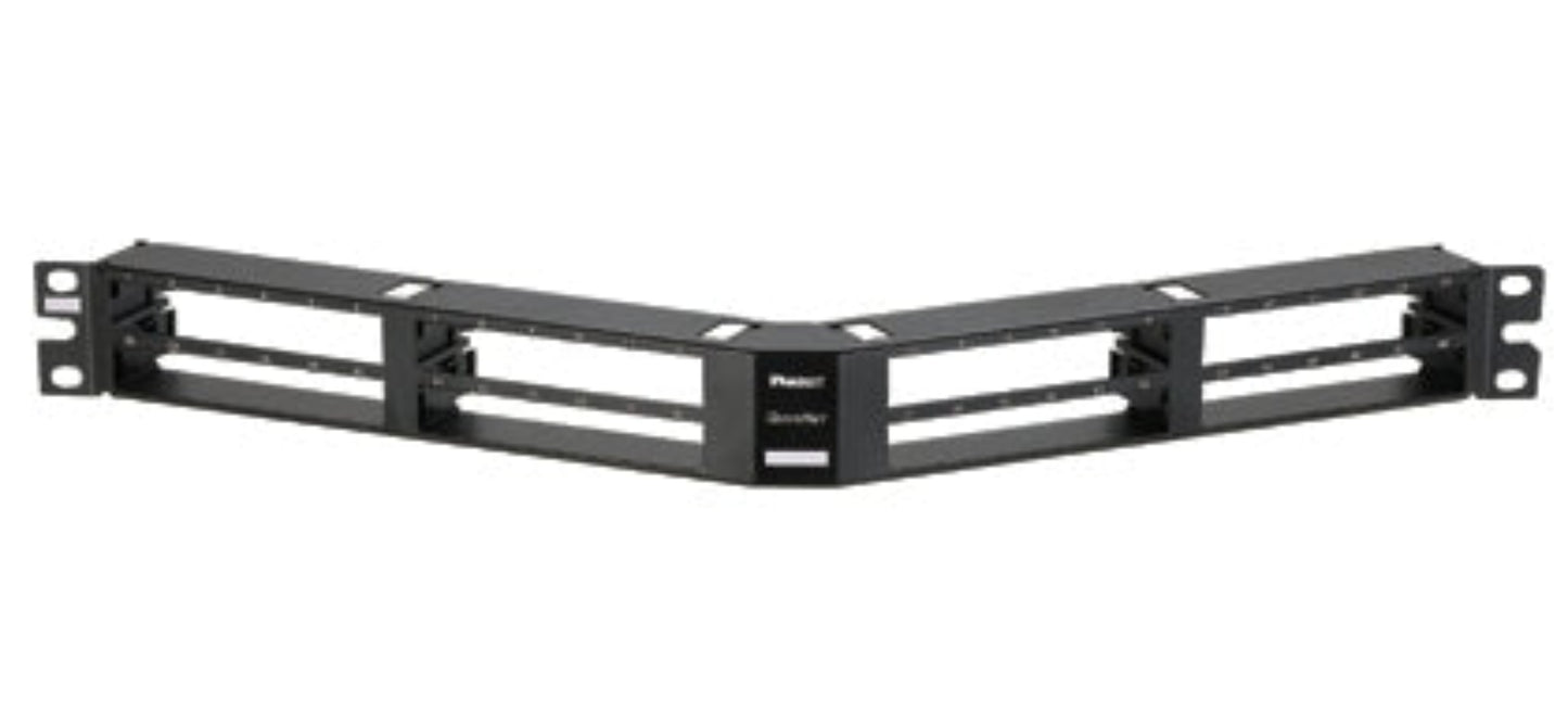 Panduit QN Patch Panel, Angled, 48 Port, 1 RU - QAPP48HDBL