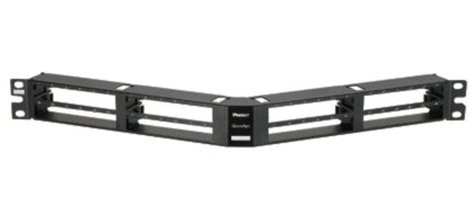 Panduit QN Patch Panel, Angled, 48 Port, 1 RU - QAPP48HDBL