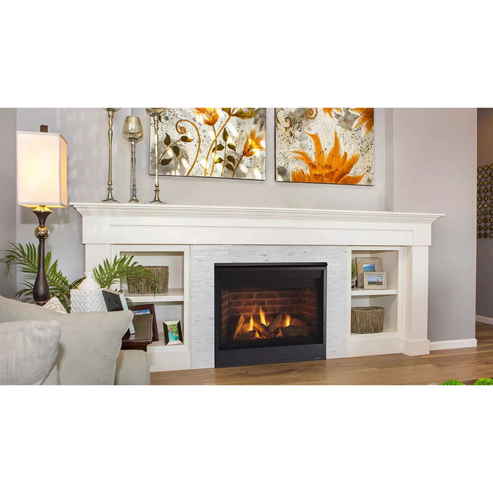 Majestic Quartz Platinum 36" Single-Sided Direct Vent Gas Fireplace with IntelliFire Touch Ignition System - QUARTZPLA36IL