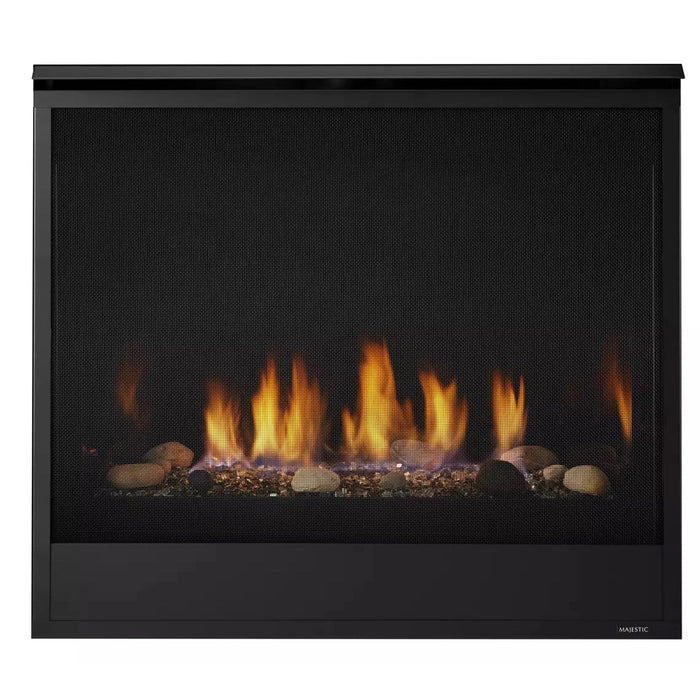 Majestic Quartz Platinum 36" Single-Sided Direct Vent Gas Fireplace with IntelliFire Touch Ignition System - QUARTZPLA36IL