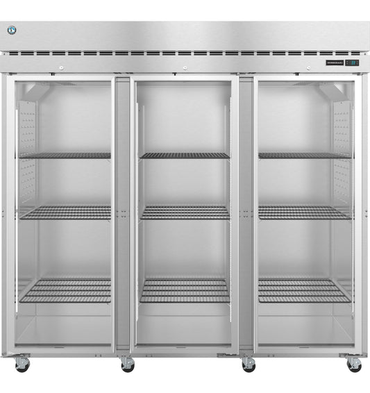 Hoshizaki R3A-FG | 83" Wide 3 Glass Door Top Mount Reach-In Refrigerator - R3A-FG