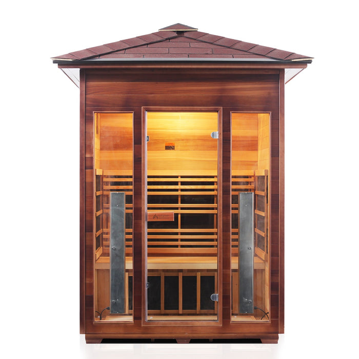 Enlighten Sauna InfraNature Rustic 3-Person Outdoor Sauna - 17377