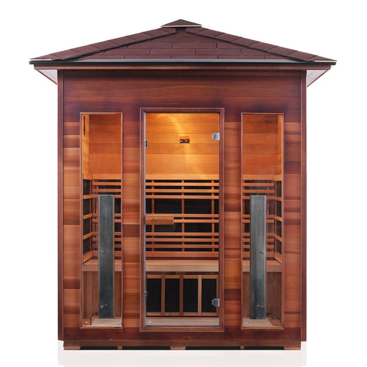 Enlighten Sauna Infranature Original Rustic 4-Person Outdoor Sauna - 17378