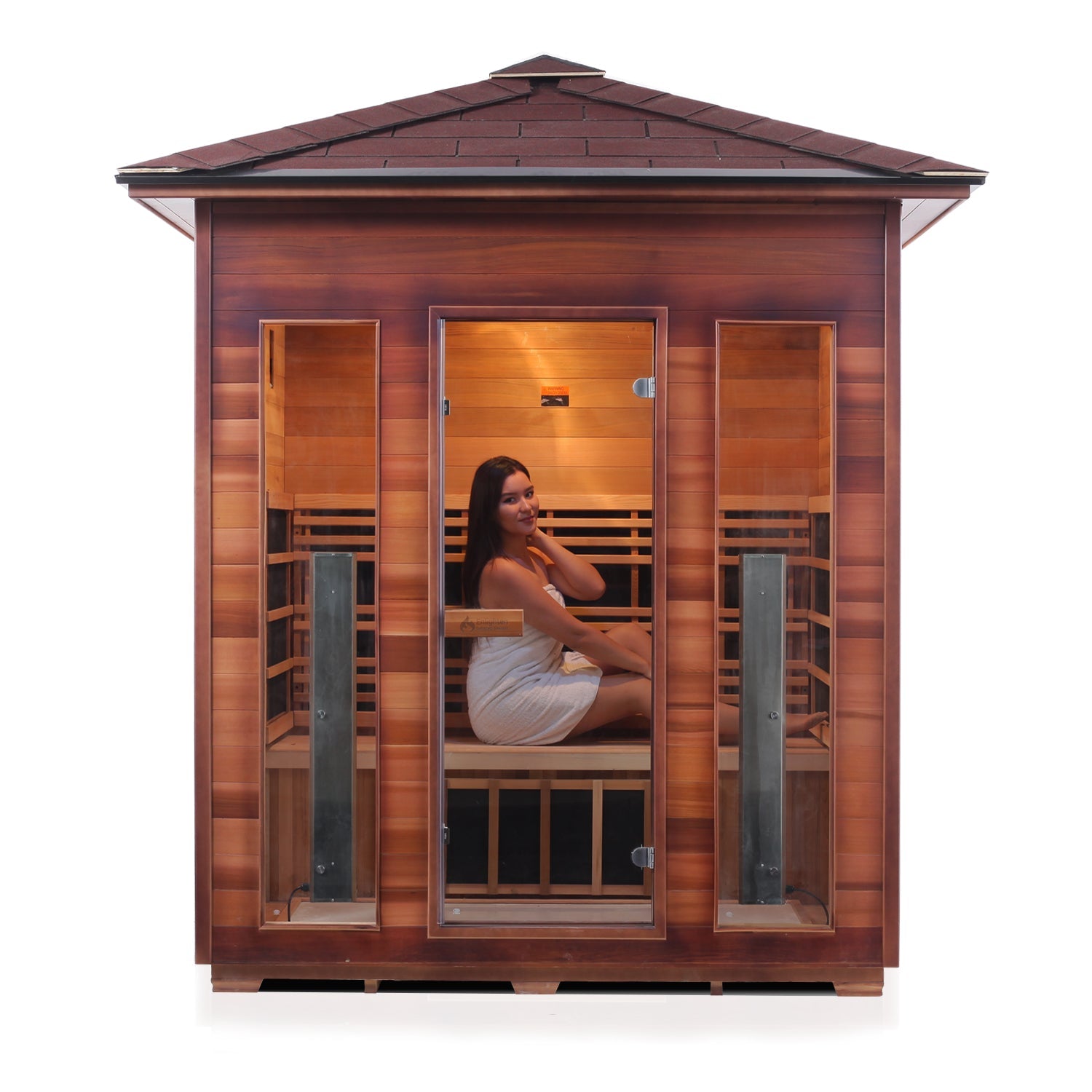 Enlighten Sauna Infranature Original Rustic 4-Person Outdoor Sauna - 17378