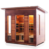 Enlighten Sauna InfraNature Rustic - 5-Person Outdoor Sauna - 19378