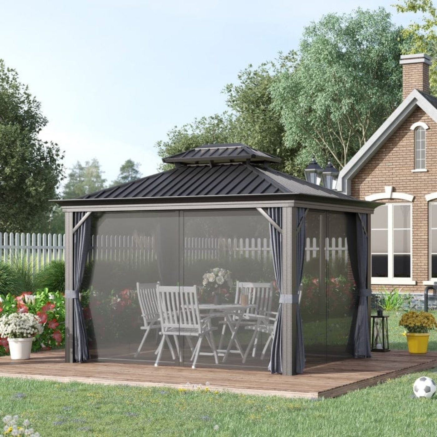 Outsunny 10x12 Hardtop Gazebo - 84C-204