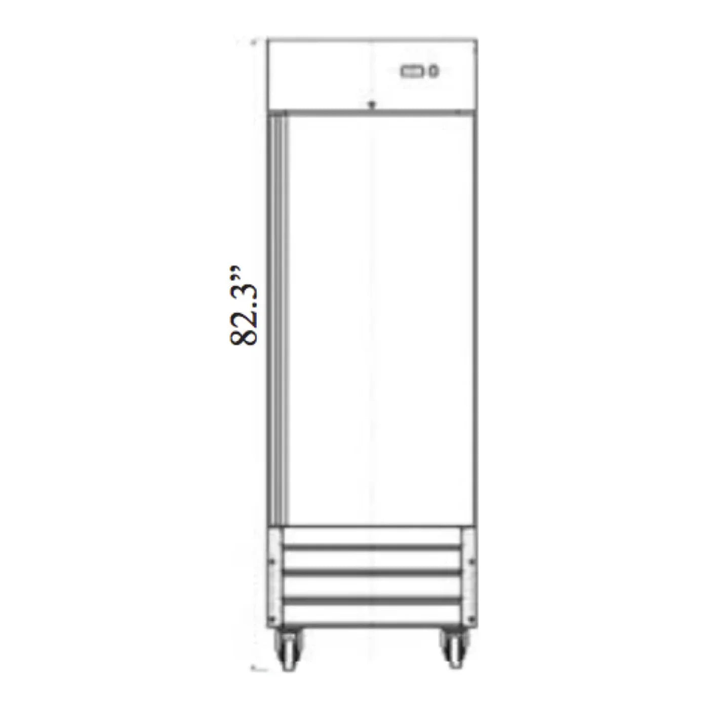 Serv-Ware RF1-HC  26.8”  Stainless Steel 1 Solid Door Reach-In Freezer, 115v/1ph,  23 cu. ft. - RF1-HC