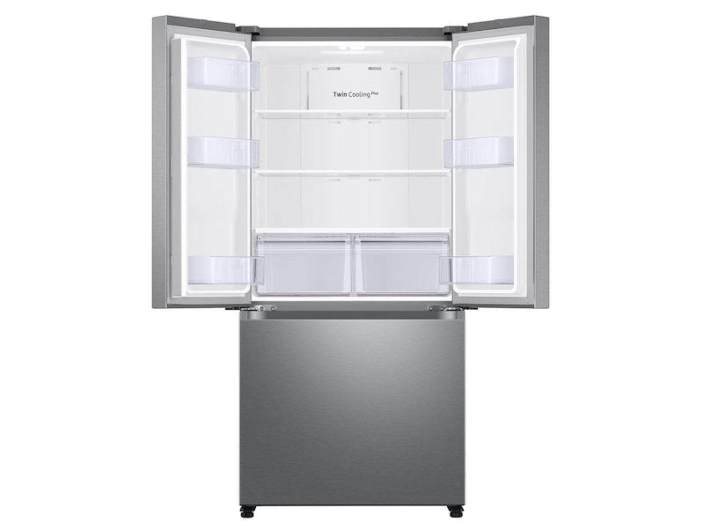 SAMSUNG 32" 17.5 cu. ft. Counter Depth 3-Door French Door Smart Refrigerator in Stainless Steel with Ice Maker - RF18A5101SRAA