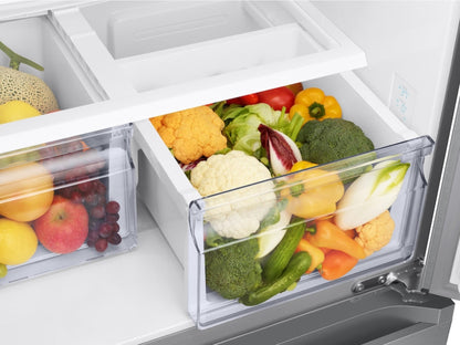 SAMSUNG 32" 17.5 cu. ft. Counter Depth 3-Door French Door Smart Refrigerator in Stainless Steel with Ice Maker - RF18A5101SRAA