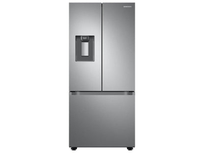 SAMSUNG 30" 22 cu. ft. Standard Depth 3-Door French Door Smart Refrigerator with External Water/Ice Dispenser in Fingerprint Resistant Stainless Steel - RF22A4221SR