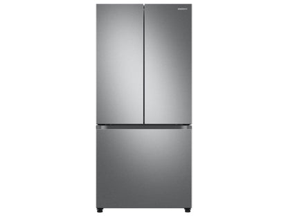 SAMSUNG 33"  25 cu. ft. Standard Depth 3-Door French Door Refrigerator with Beverage Center and Dual Ice Maker in Stainless Steel - RF25C5551SR/AA