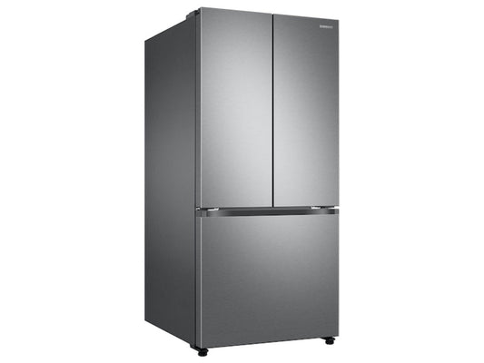 SAMSUNG 33"  25 cu. ft. Standard Depth 3-Door French Door Refrigerator with Beverage Center and Dual Ice Maker in Stainless Steel - RF25C5551SR/AA
