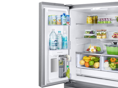 SAMSUNG 33"  25 cu. ft. Standard Depth 3-Door French Door Refrigerator with Beverage Center and Dual Ice Maker in Stainless Steel - RF25C5551SR/AA