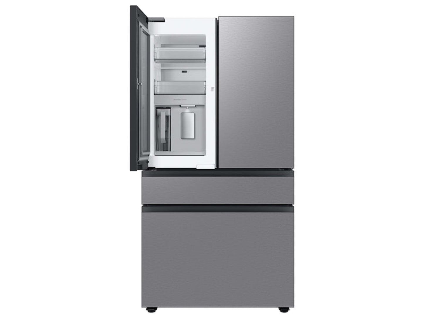 SAMSUNG Bespoke 36" 29 cu. ft. Standard Depth 4-Door French Door Smart Refrigerator with Beverage Center in Stainless Steel - RF29BB8600QLAA