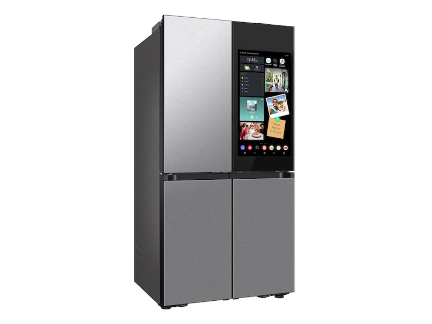 SAMSUNG Bespoke 36" 29 cu. ft. Standard Depth 4-Door Flex Refrigerator with AI Family Hub+ & AI Vision Inside in Stainless Steel - RF29DB9900QDAA