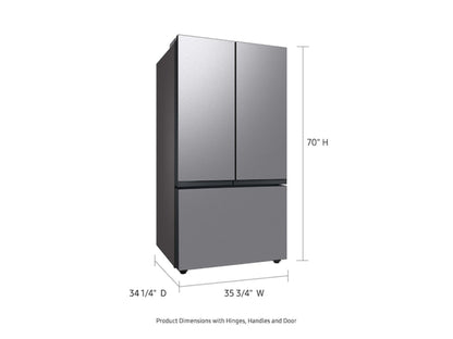 SAMSUNG Bespoke 36" 30 cu. ft. Standard Depth 3-Door French Door Smart Refrigerator in Stainless Steel with AutoFill Water Pitcher & Ice Maker - RF30BB6200QLAA