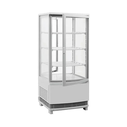 CAC China  Display Case Refrigerated 17x17x39"H White Set - RFCS-39WT