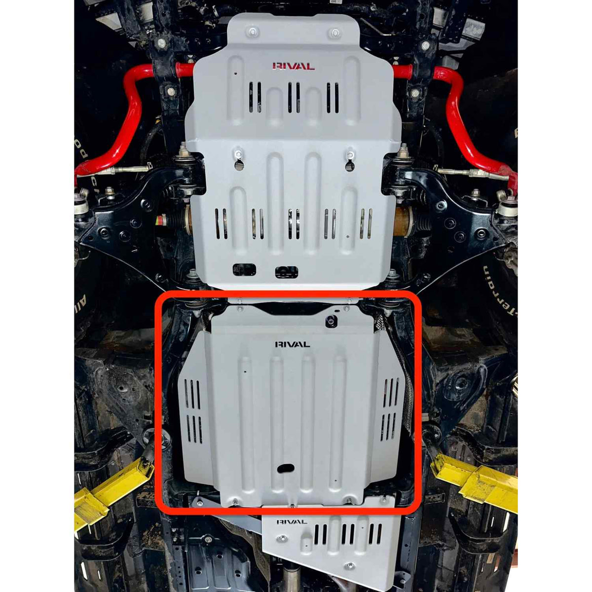 RIVAL Aluminum Transmission Catalytic Converter Skid Plate 2021+ Tundra HYBRID | 2022+ Sequoia - 2333.9569.1.6