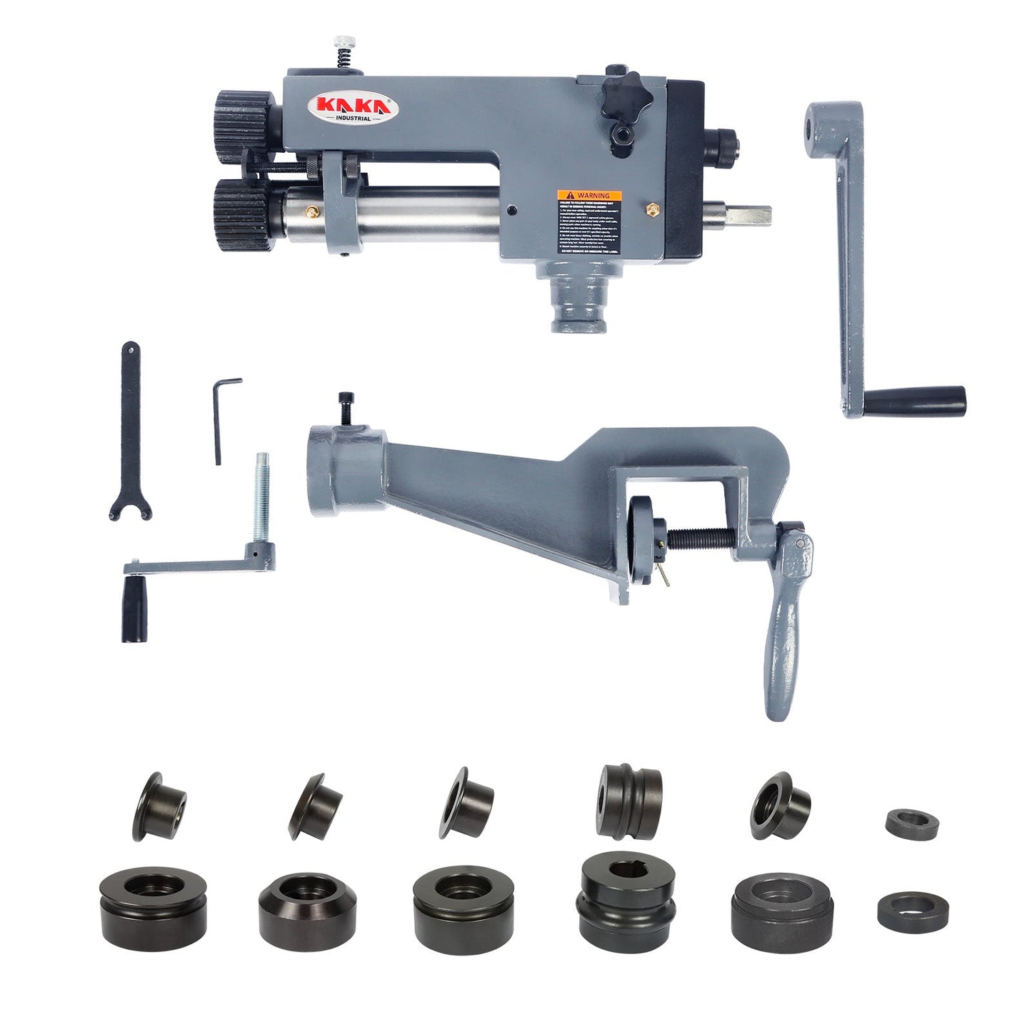 Kaka Industrial RM-08,7-in throat depth,22 gauge mild steel capacity,Sheet Metal Rotary Forming Machine, roller head can swivel and pivot.High Adjustability HAVC Tools Fabrication Bead Rolling Machine - 173205