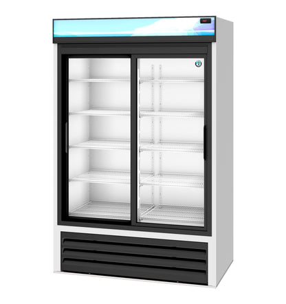 Hoshizaki RM-45-SD-HC | 51" Wide Silver 2 Sliding Door Merchandiser Refrigerator - RM-45-SD-HC