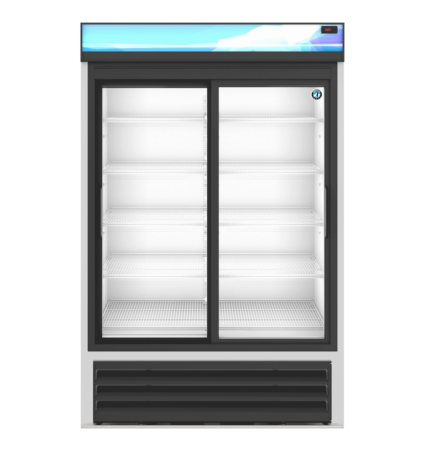 Hoshizaki RM-45-SD-HC | 51" Wide Silver 2 Sliding Door Merchandiser Refrigerator - RM-45-SD-HC