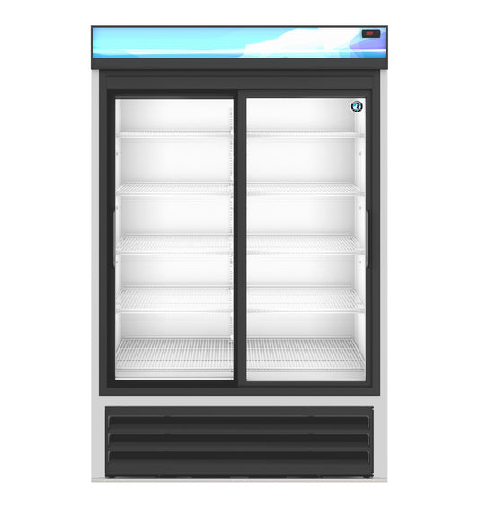 Hoshizaki RM-45-SD-HC | 51" Wide Silver 2 Sliding Door Merchandiser Refrigerator - RM-45-SD-HC