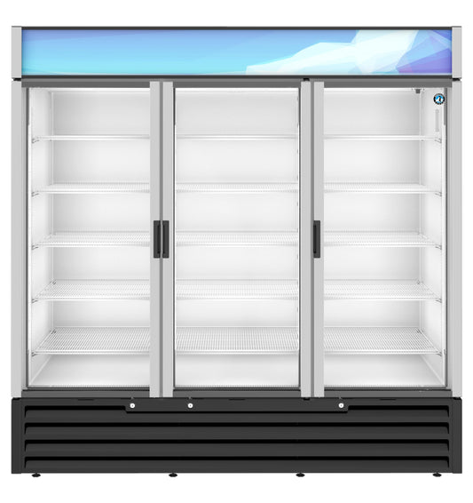 Hoshizaki 78" Wide Silver 3 Swing Door Merchandiser Refrigerator - RM-65-HC