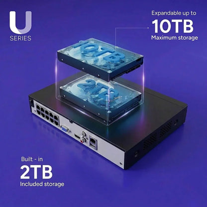 Lorex Connect U Series 4K 8-Channel Wired NVR System with U3 4K PoE Bullet Cameras - 2TB (Cables not included)