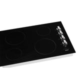 ROBAM 4-Piece Appliance Package - 30-Inch Radiant Electric Ceramic Glass Cooktop, Under Cabinet/Wall Mounted Range Hood, Dishwasher and Wall Oven in Stainless Steel - AP4-W412-A671