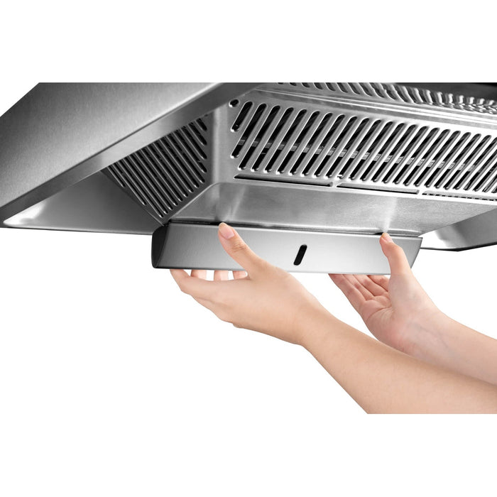 ROBAM 30-Inch Under Cabinet/Wall-Mounted Range Hood with Charcoal Filter in Stainless Steel - A831