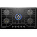 ROBAM 36-Inch 5-Burner Gas Cooktop with Brass Burners in Black - ZG9500B