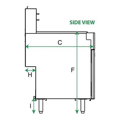 Serv-Ware SGF-40L 15.5” Stainless Steel 3 Tube Fryer LPG Gas, 30,000 BTU/H - SGF-40L