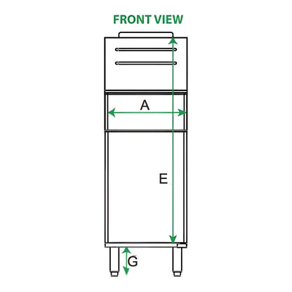 Serv-Ware SGF-40L 15.5” Stainless Steel 3 Tube Fryer LPG Gas, 30,000 BTU/H - SGF-40L