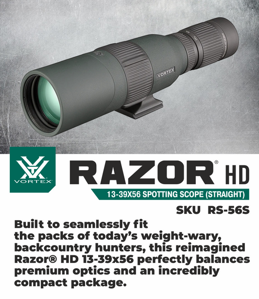 Vortex Optics Razor HD 13-39x56 Spotting Scope Straight RS-56S with Bundle - RS-56S