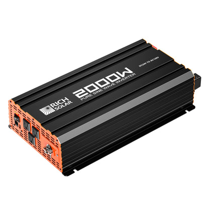 Rich Solar PURE MAX 2K | 2000 Watt (2kW) 24 Volt Industrial Pure Sine Wave Inverter | Premier 2000W 24V Off-Grid Inverter for RVs, Trailers, Campers, Vans, Trucks, Overlanders, Boats | #1 Ranked 24V Pure Sine Wave Inverter - RS-V2P24