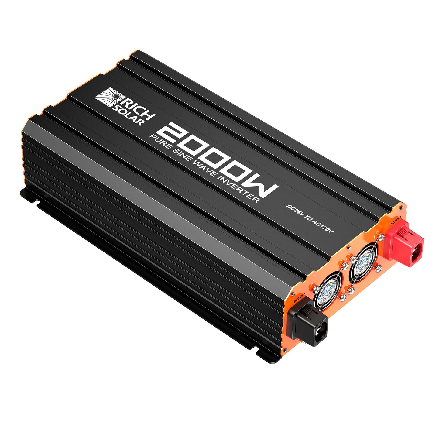 Rich Solar PURE MAX 2K | 2000 Watt (2kW) 24 Volt Industrial Pure Sine Wave Inverter | Premier 2000W 24V Off-Grid Inverter for RVs, Trailers, Campers, Vans, Trucks, Overlanders, Boats | #1 Ranked 24V Pure Sine Wave Inverter - RS-V2P24