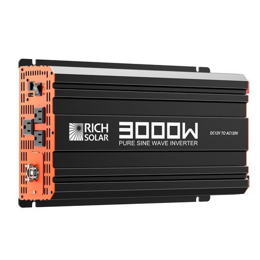 Rich Solar PURE 3K | 3000 Watt (3kW) 12 Volt Industrial Pure Sine Wave Inverter | Powerful 3000W 12V Off-Grid Inverter for RVs, Trailers, Campers, Vans, Trucks, Overlanders, Boats - RS-V3P12