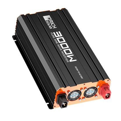 Rich Solar PURE MAX 3K | 3000 Watt (3kW) 24 Volt Industrial Pure Sine Wave Inverter | Premier 3000W 24V Off-Grid Inverter for RVs, Trailers, Campers, Vans, Trucks, Overlanders, Boats | #1 Ranked 24V Pure Sine Wave Inverter - RS-V3P24