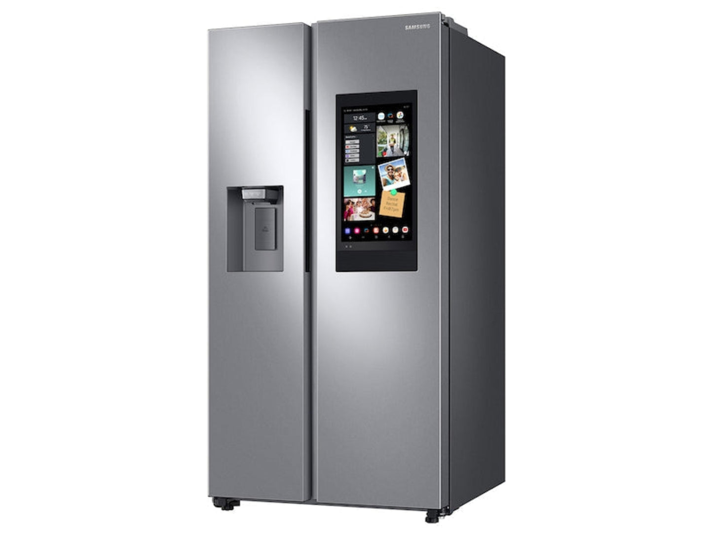 SAMSUNG 36" 26.7 cu. ft. Standard Depth Large Capacity Side-by-Side Refrigerator with Touch Screen Family Hub in Stainless Steel - RS27T5561SR/AA